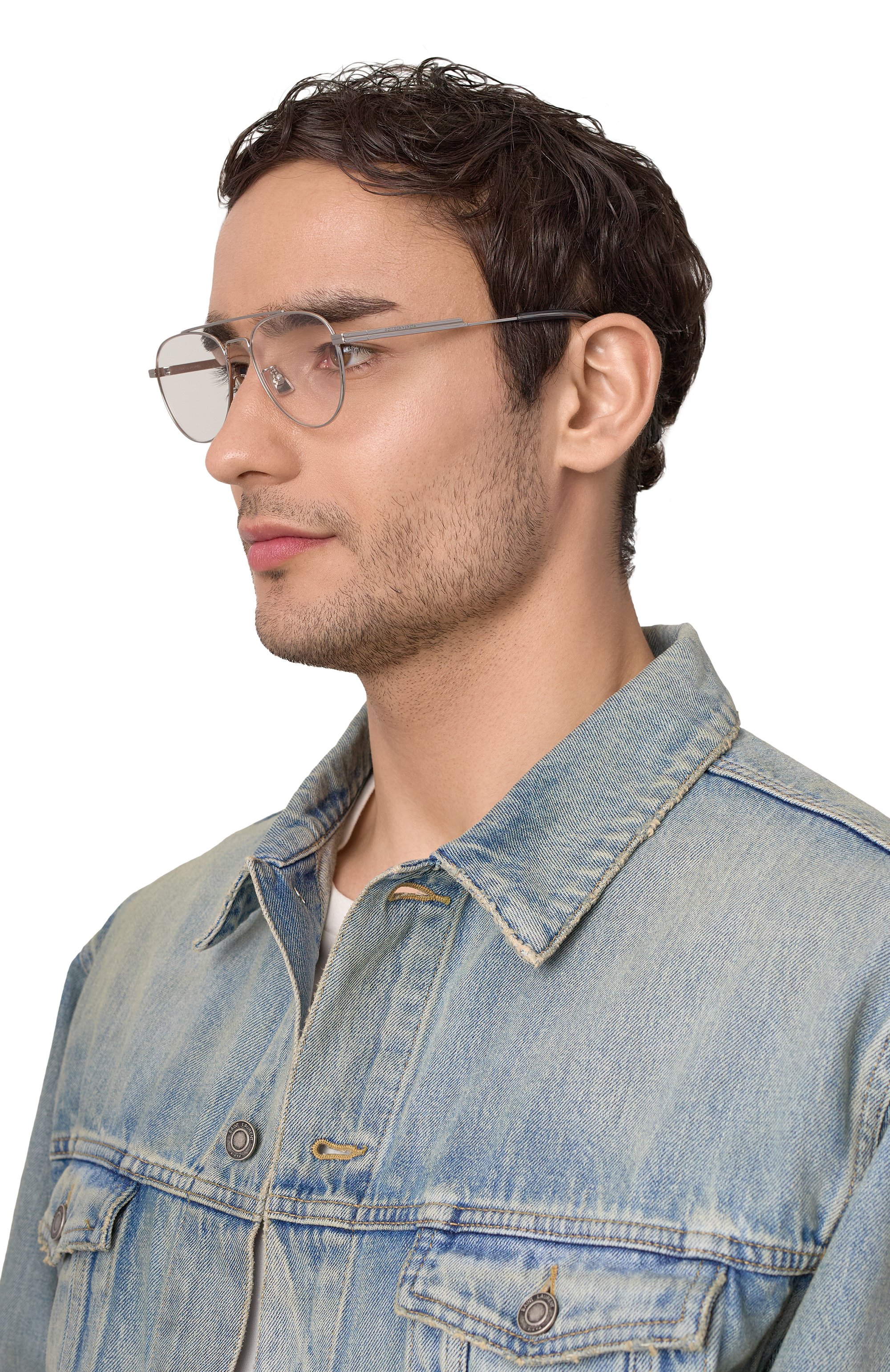 Оправа BOTTEGA VENETA серебряного цвета по цене 38700 руб., арт. BV13400K 002, фото 2 Оправа BOTTEGA VENETA, арт. BV13400K 002, фото 2