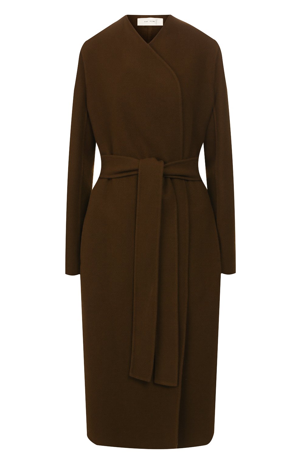 Пальто из смеси шерсти и кашемира THE ROW хаки цвета по цене 457000 руб., арт. 4568W1439, фото 1 Пальто из смеси шерсти и кашемира THE ROW, арт. 4568W1439, фото 1