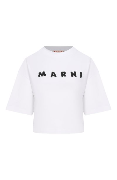 Женская хлопковая футболка MARNI, арт. THJE0333P5/USCX42