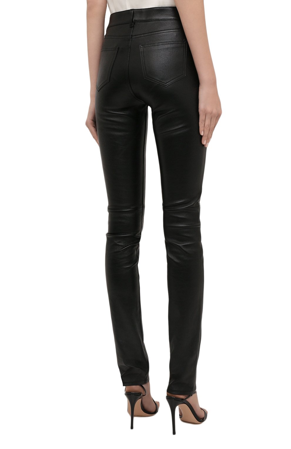 Кожаные брюки SAINT LAURENT, арт. 496409/Y5RG2, фото 4