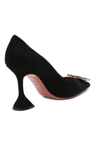 Кожаные туфли begum AMINA MUADDI черного цвета по цене 111500 руб., арт. BEGUMPUMP/SUEDE/BLACK, фото 4 Кожаные туфли begum AMINA MUADDI, арт. BEGUMPUMP/SUEDE/BLACK, фото 4