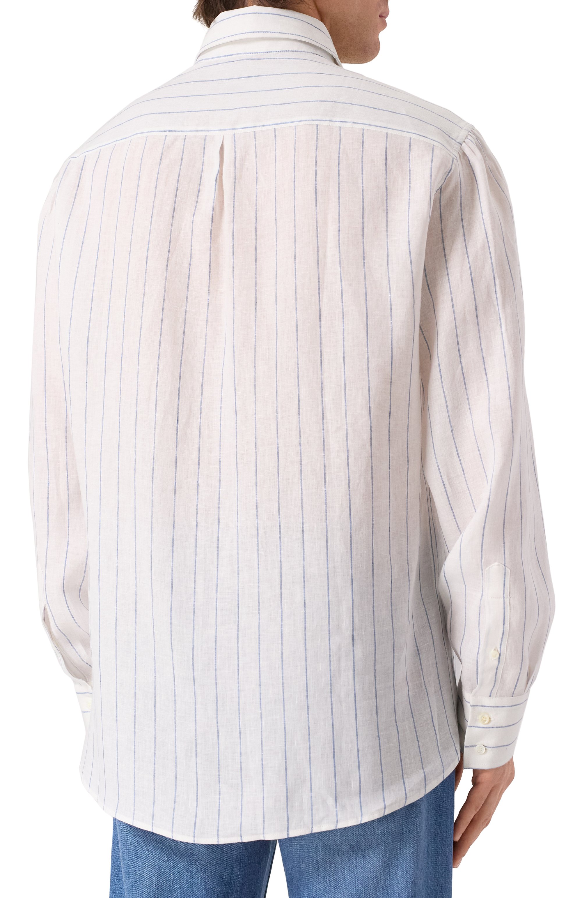 Льняная рубашка BRUNELLO CUCINELLI, арт. MM6860028, фото 4