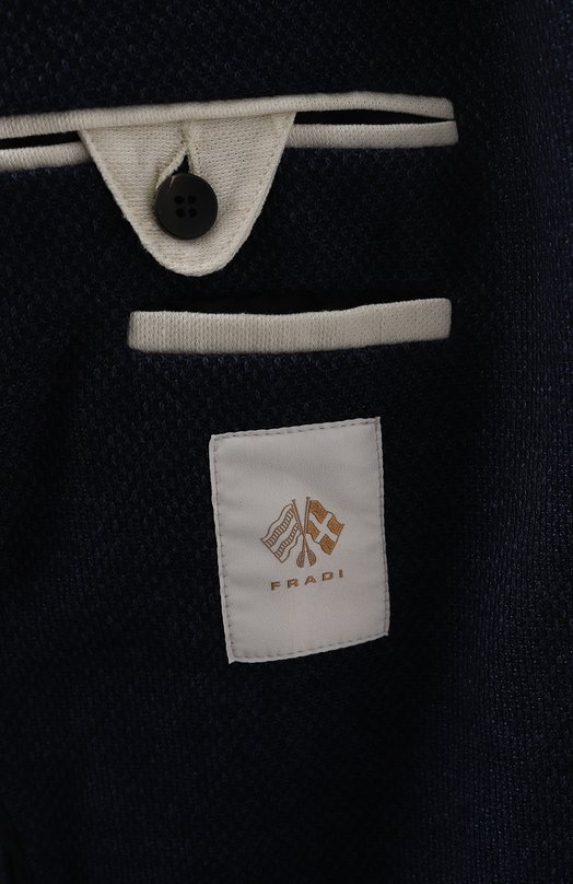 Пиджак изо льна и хлопка Fradi Синий, фото 8