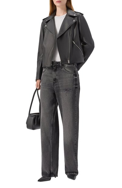 Кожаная куртка HUGO черного цвета по цене 54950 руб., арт. 50551255, фото 2 Кожаная куртка HUGO, арт. 50551255, фото 2