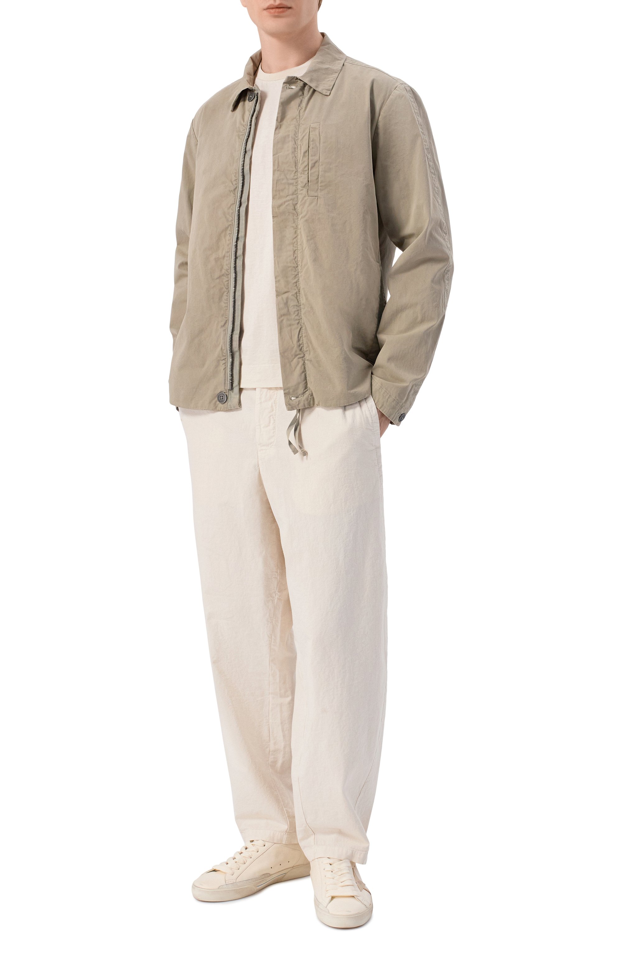 Хлопковая куртка-рубашка TRANSIT серого цвета по цене 68300 руб., арт. CFUTRCI180, фото 2 Хлопковая куртка-рубашка TRANSIT, арт. CFUTRCI180, фото 2