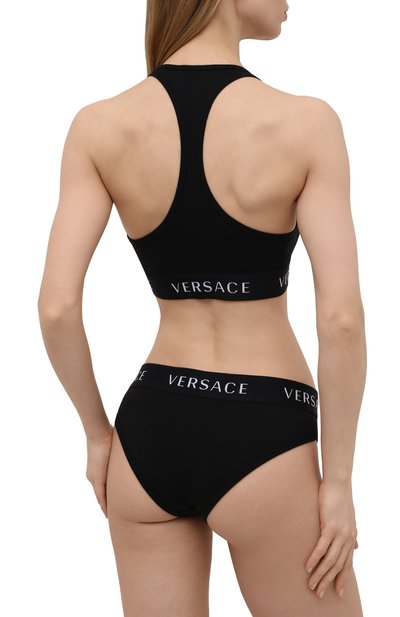 Хлопковый бра-топ VERSACE черного цвета по цене 5535 руб., арт. AUD04068/AC00058, фото 3 Хлопковый бра-топ VERSACE, арт. AUD04068/AC00058, фото 3