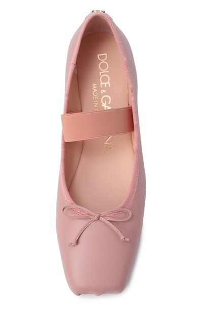 Кожаные балетки DOLCE & GABBANA, арт. D11395/AX626_002, фото 4