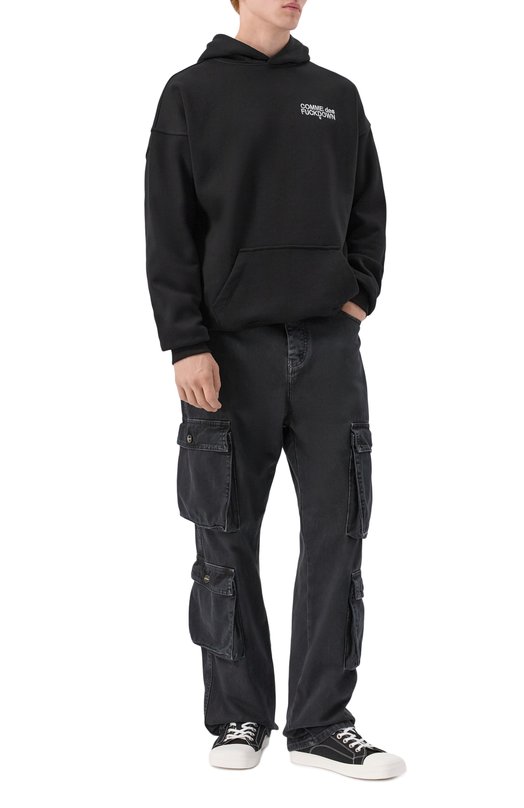 Хлопковое худи Comme des Fuckdown CFABM01725 Чёрный  CFABM01725 Фото 2