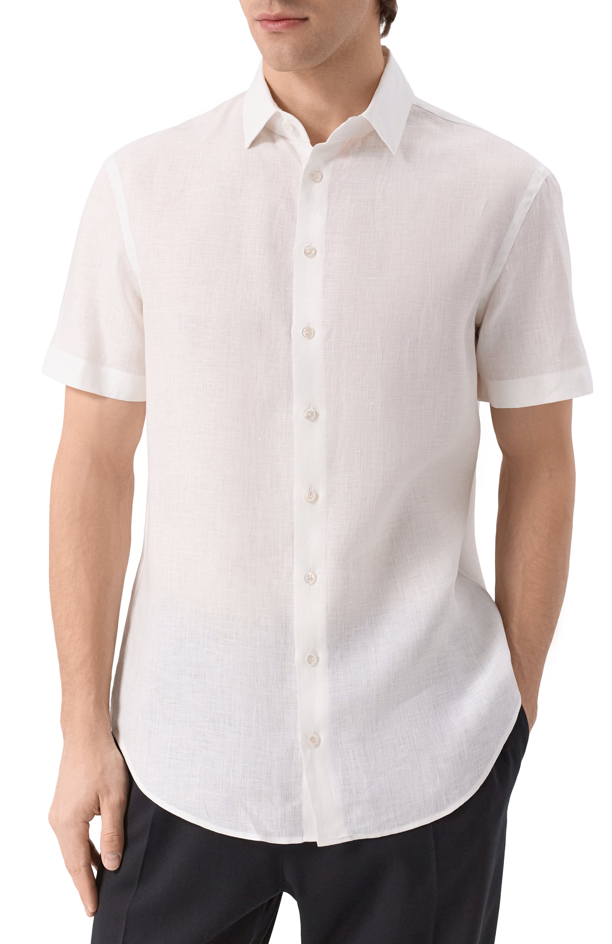 Льняная рубашка GIORGIO ARMANI, арт. GM000474/TE11049, фото 3