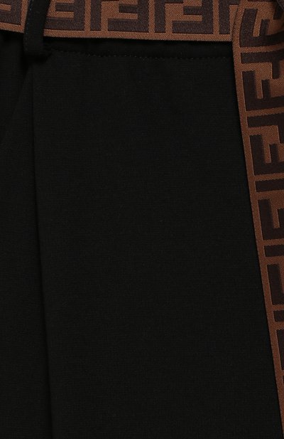 Укороченные брюки FENDI черного цвета по цене 17400 руб., арт. JFF149/A6IK/6A-8A, фото 3 Укороченные брюки FENDI, арт. JFF149/A6IK/6A-8A, фото 3