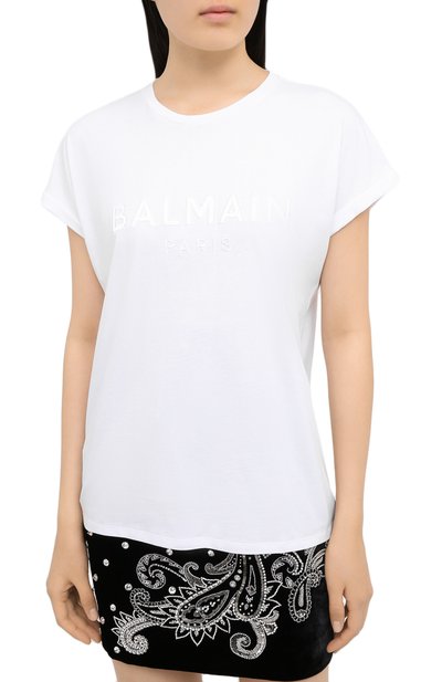 Хлопковая футболка BALMAIN, арт. UF01351/I590, фото 3