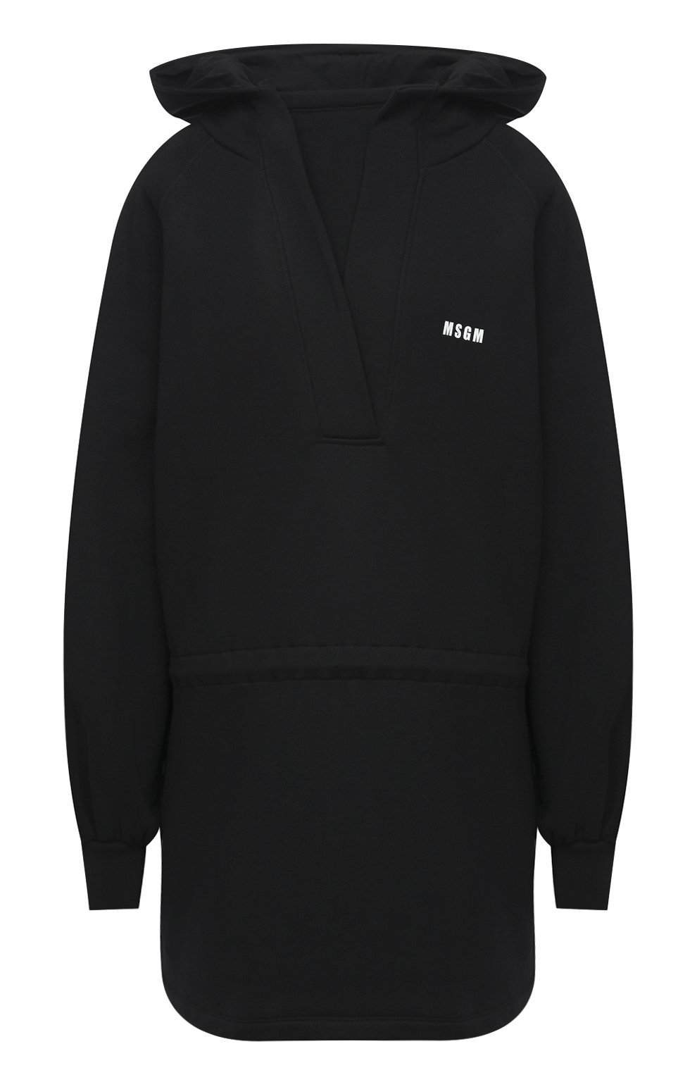 Хлопковое платье MSGM черного цвета по цене 29550 руб., арт. 2942MDH160 207999, фото 1 Хлопковое платье MSGM, арт. 2942MDH160 207999, фото 1
