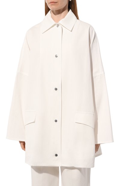 Хлопковая куртка TOTEME белого цвета по цене 69950 руб., арт. 241-WR01050-FB0103, фото 3 Хлопковая куртка TOTEME, арт. 241-WR01050-FB0103, фото 3