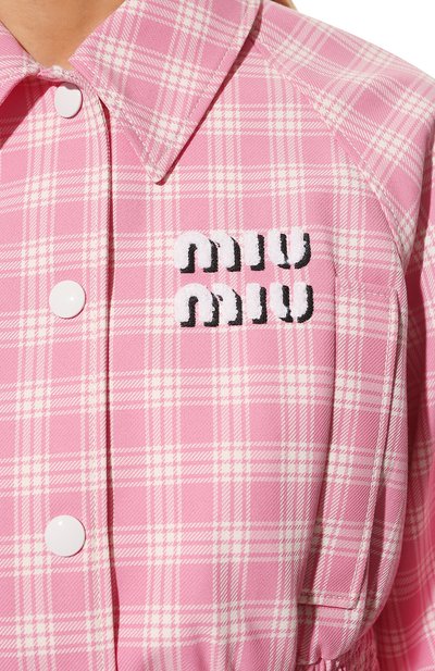 Хлопковая куртка MIU MIU, арт. ML820-6J1-F0W95, фото 5