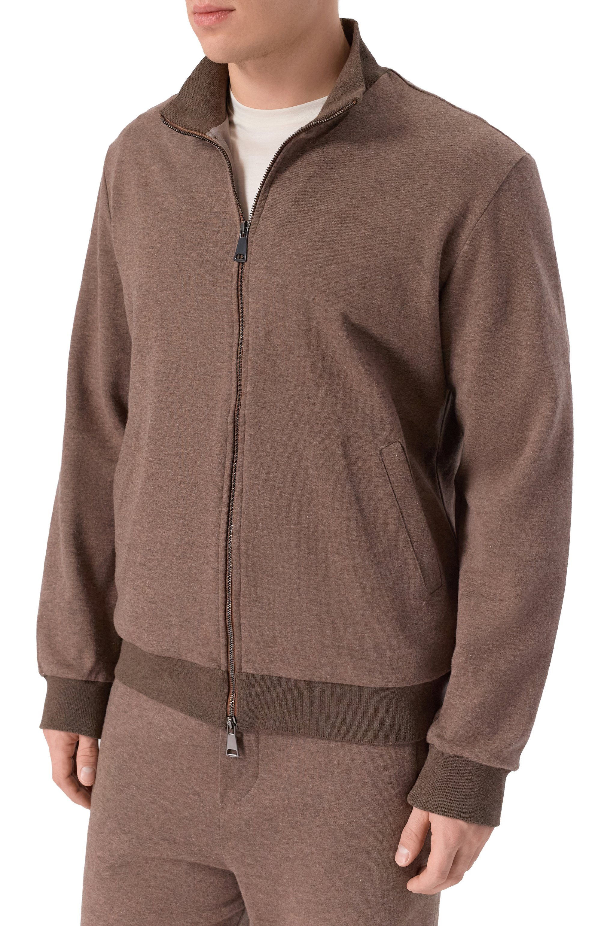 Толстовка из хлопка и кашемира ANDREA CAMPAGNA, арт. ZIP/LB1630, фото 3