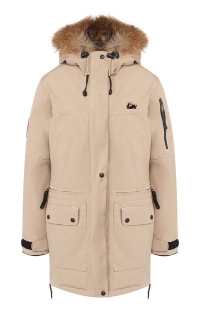 Пуховая парка с меховой отделкой капюшона ARCTIC EXPLORER, арт. POLRS_SAND, фото 1