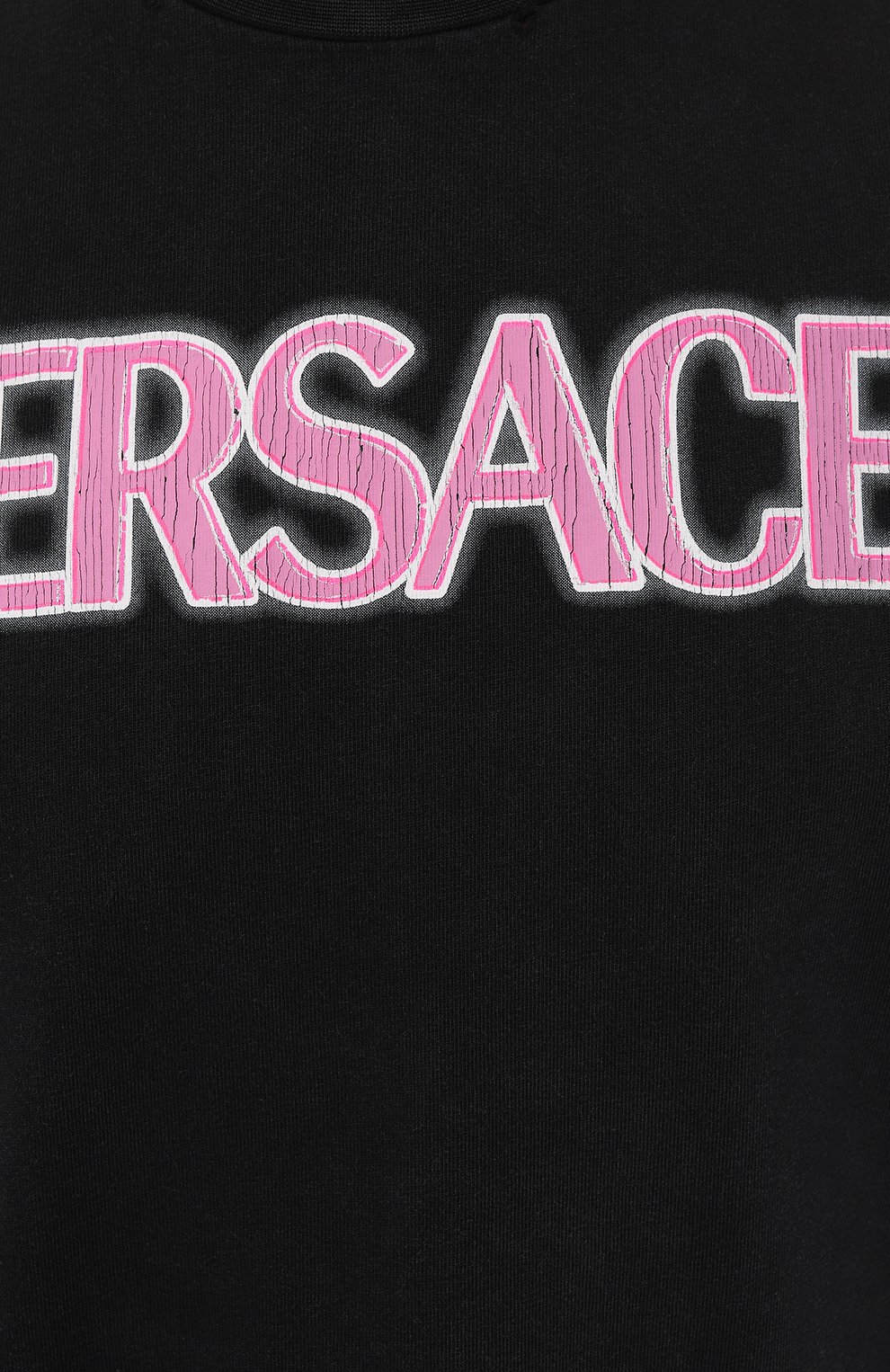 Хлопковая футболка VERSACE черного цвета по цене 92350 руб., арт. 1008174/1A06534, фото 5 Хлопковая футболка VERSACE, арт. 1008174/1A06534, фото 5
