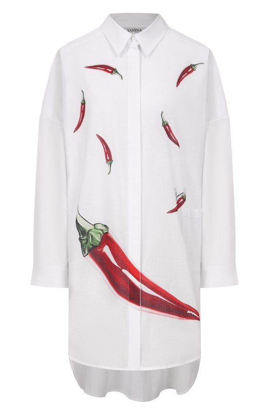 Хлопковая рубашка YANINA T-3168 Белый T-3168