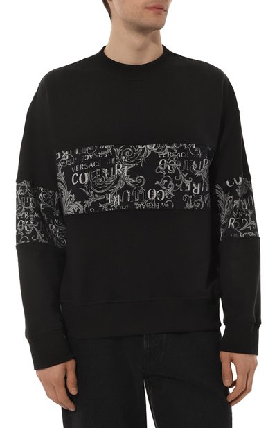 Хлопковый свитшот VERSACE JEANS COUTURE, арт. 74GAI309/FS063, фото 3