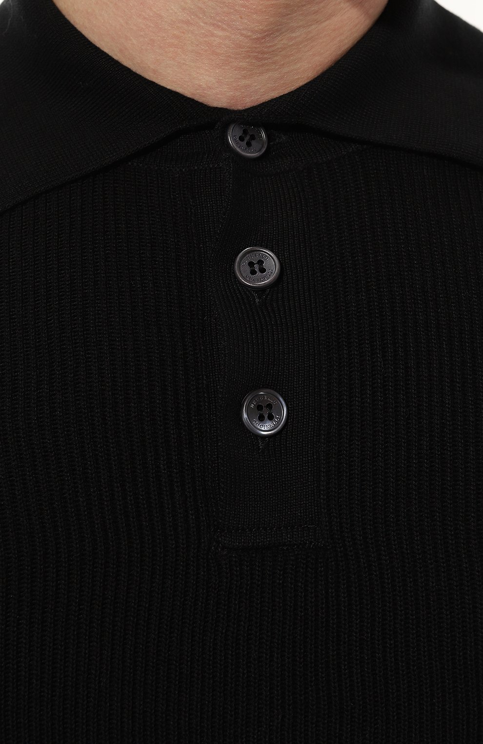 Хлопковое поло BRUNELLO CUCINELLI черного цвета по цене 138000 руб., арт. M2940B2189, фото 5 Хлопковое поло BRUNELLO CUCINELLI, арт. M2940B2189, фото 5
