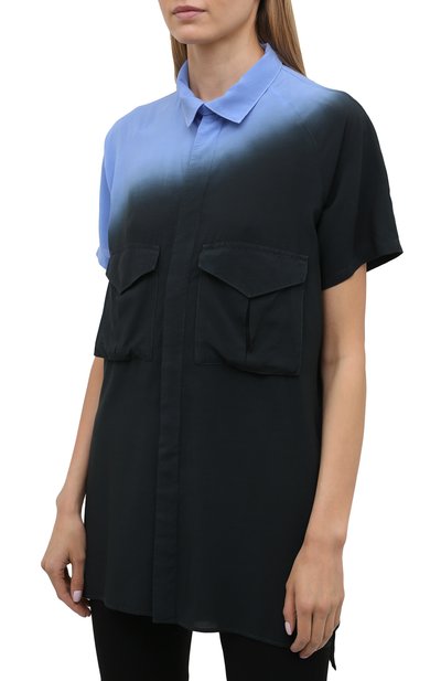 Рубашка Y`S синего цвета по цене 92650 руб., арт. YD-B03-208, фото 3 Рубашка Y`S, арт. YD-B03-208, фото 3