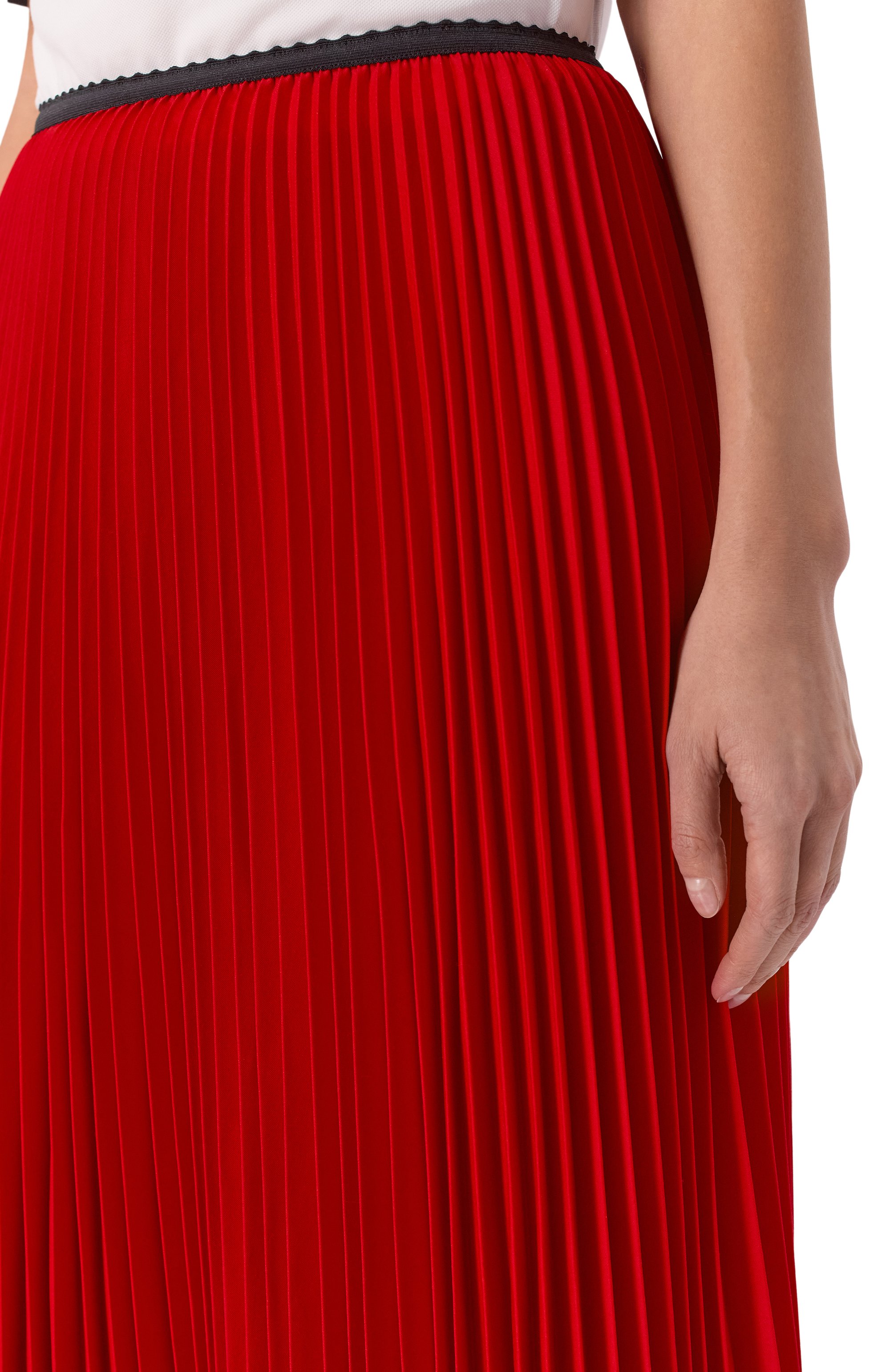 Плиссированная юбка N21 красного цвета по цене 110000 руб., арт. C121/3016, фото 5 Плиссированная юбка N21, арт. C121/3016, фото 5