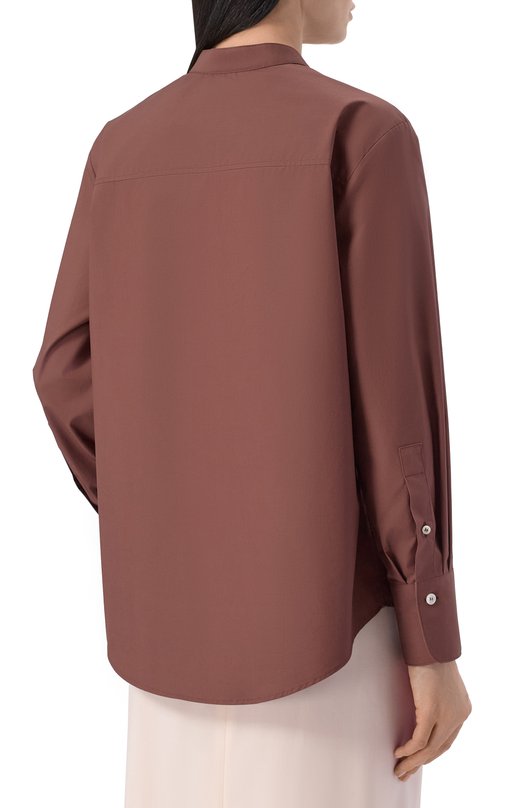 Хлопковая блузка Noble&Brulee NB05/021125/24 Коричневый  NB05/021125/24 Фото 4