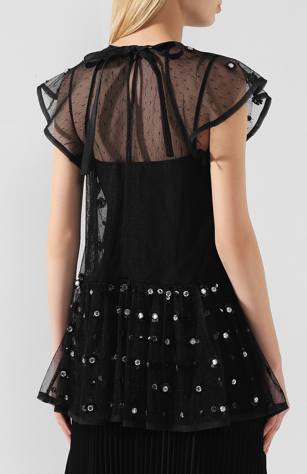 Топ с декоративной отделкой REDVALENTINO, арт. RR3AA00L/CRN, фото 4