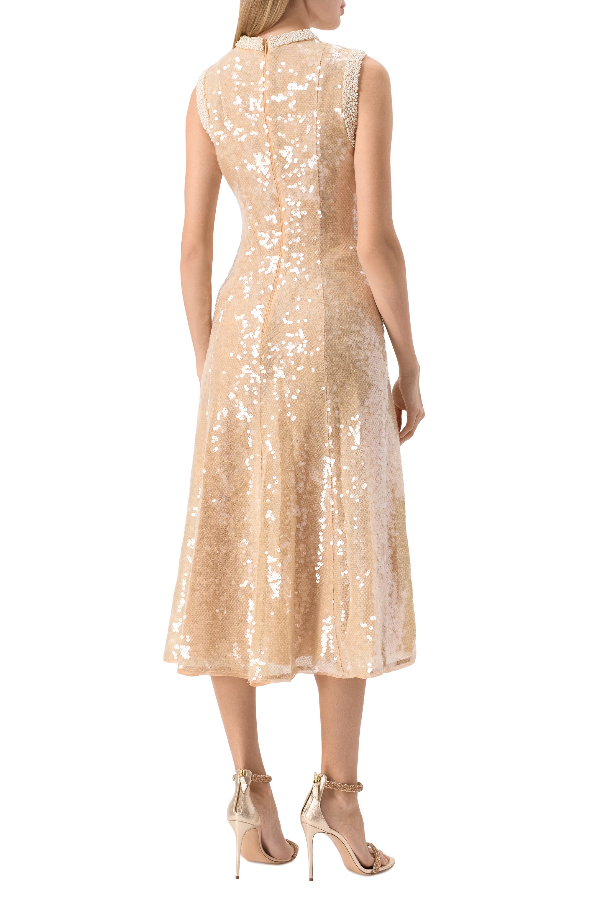 Платье с отделкой пайетками SELF-PORTRAIT, арт. RS25-114M-BG, фото 4