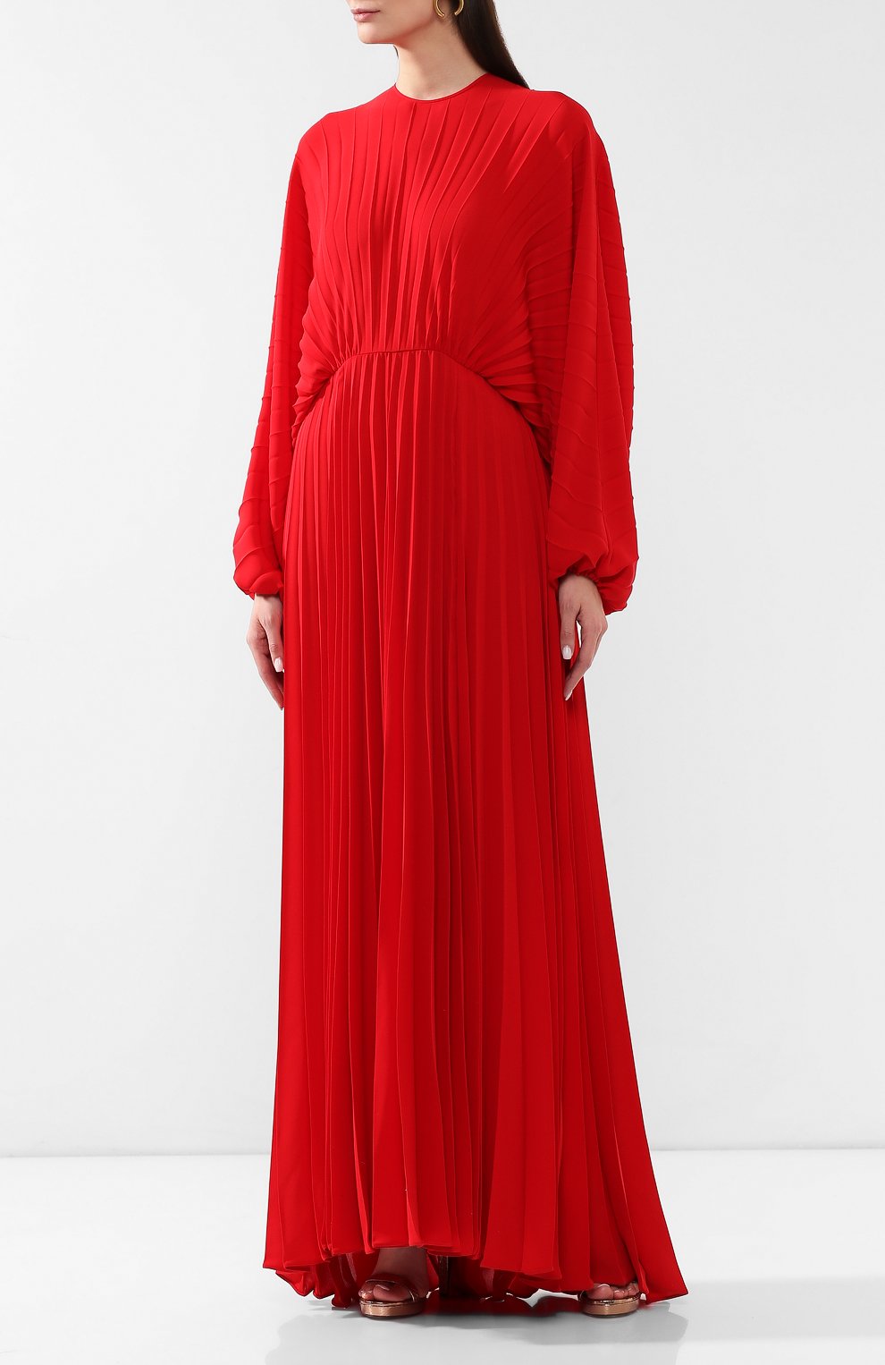Шелковое платье VALENTINO красного цвета по цене 877000 руб., арт. RB0VD9001MH, фото 3 Шелковое платье VALENTINO, арт. RB0VD9001MH, фото 3