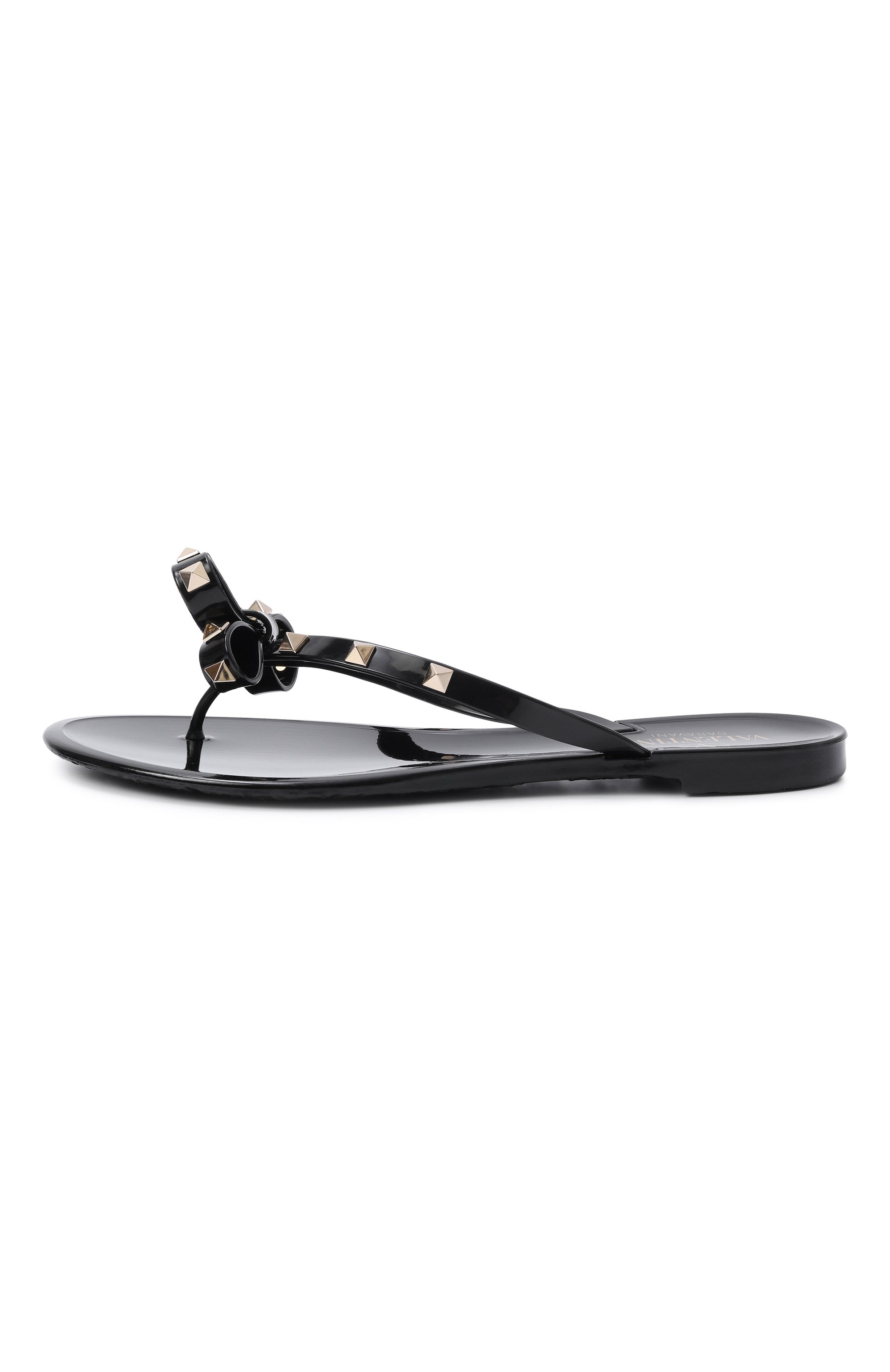 Резиновые шлепанцы rockstud VALENTINO черного цвета по цене 51600 руб., арт. 9W2S0552/PVS, фото 4 Резиновые шлепанцы rockstud VALENTINO, арт. 9W2S0552/PVS, фото 4