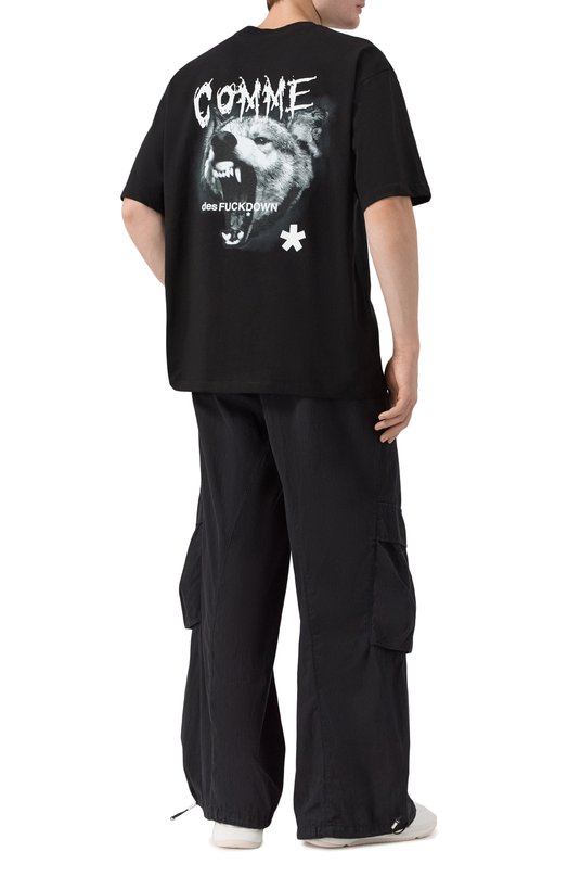 Хлопковая футболка Comme des Fuckdown CFABM01848 Чёрный  CFABM01848 Фото 2