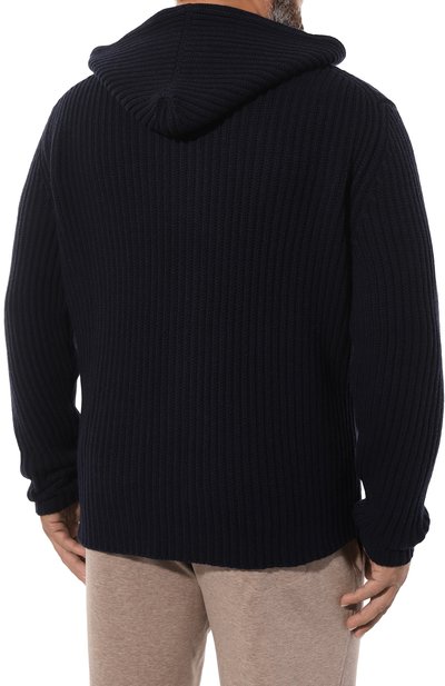 Кардиган из шерсти и кашемира CORTIGIANI темно-синего цвета по цене 84050 руб., арт. 619357, фото 4 Кардиган из шерсти и кашемира CORTIGIANI, арт. 619357, фото 4