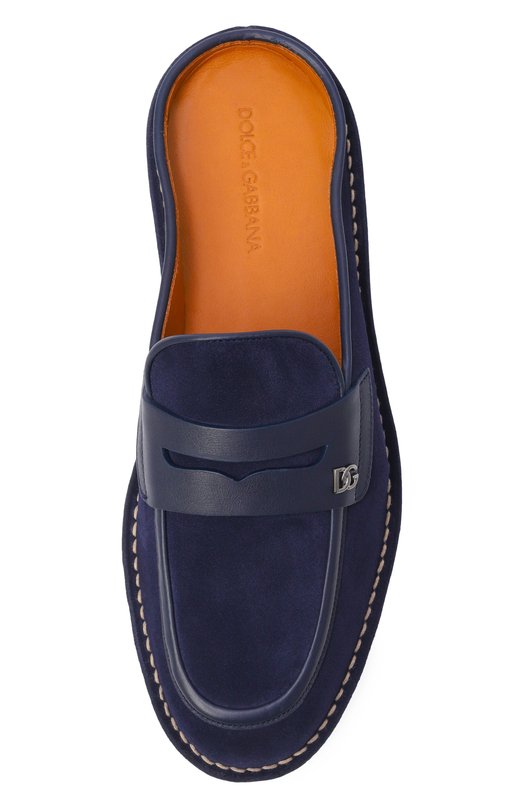 Замшевые сабо New Florio Dolce & Gabbana A80561/A0084 Синий  A80561/A0084 Фото 5