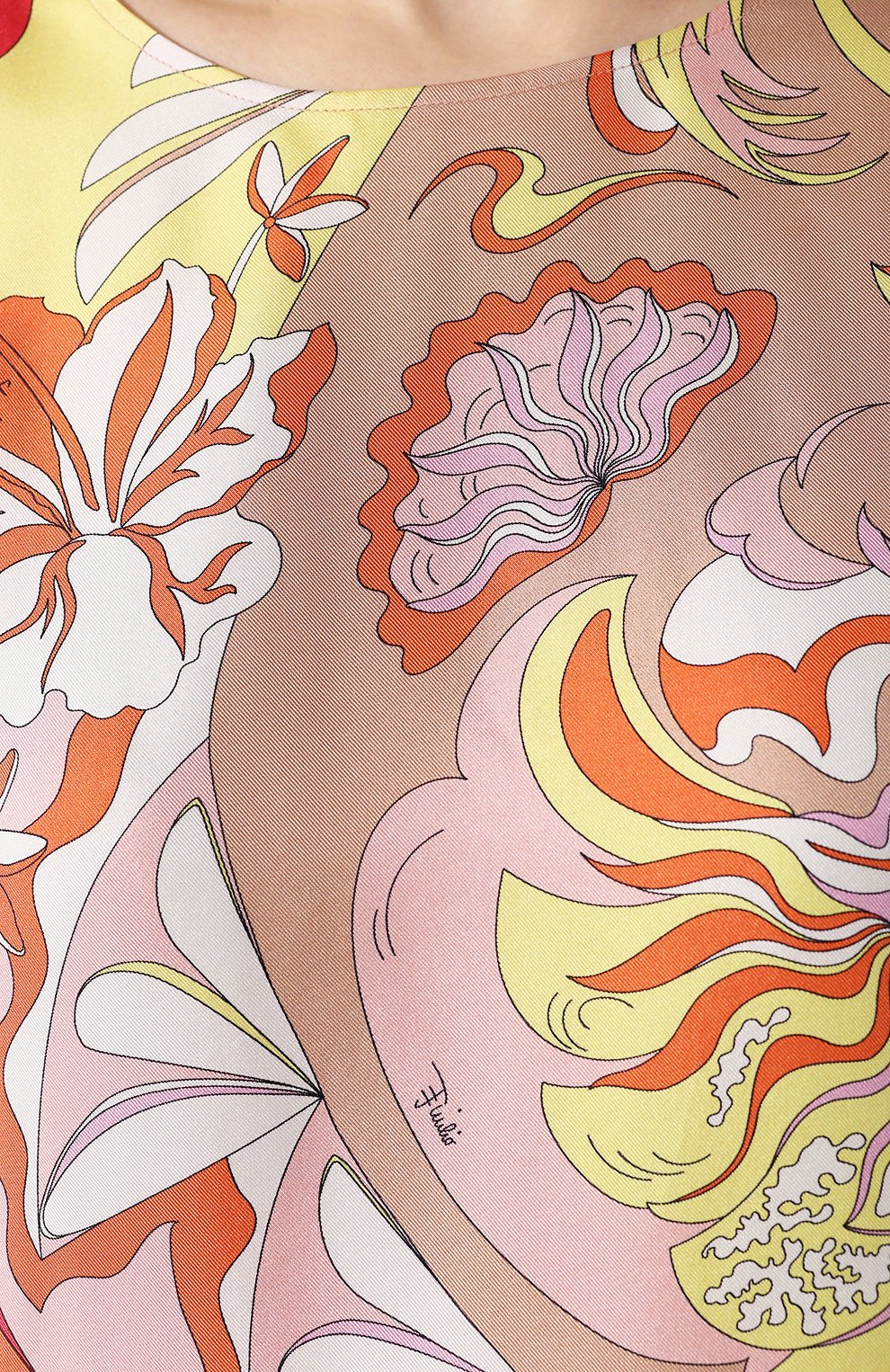 Шелковый топ EMILIO PUCCI розового цвета по цене 88950 руб., арт. 0ERM21/0E731, фото 5 Шелковый топ EMILIO PUCCI, арт. 0ERM21/0E731, фото 5