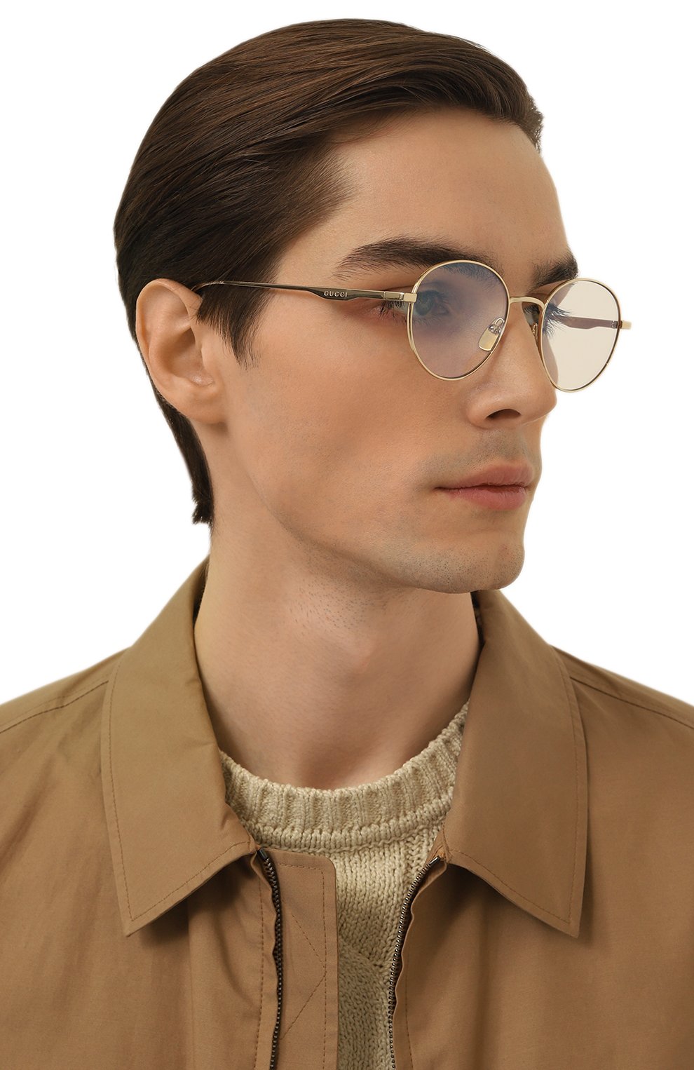 Солнцезащитные очки GUCCI золотого цвета по цене 44400 руб., арт. GG0337S 001, фото 3 Солнцезащитные очки GUCCI, арт. GG0337S 001, фото 3