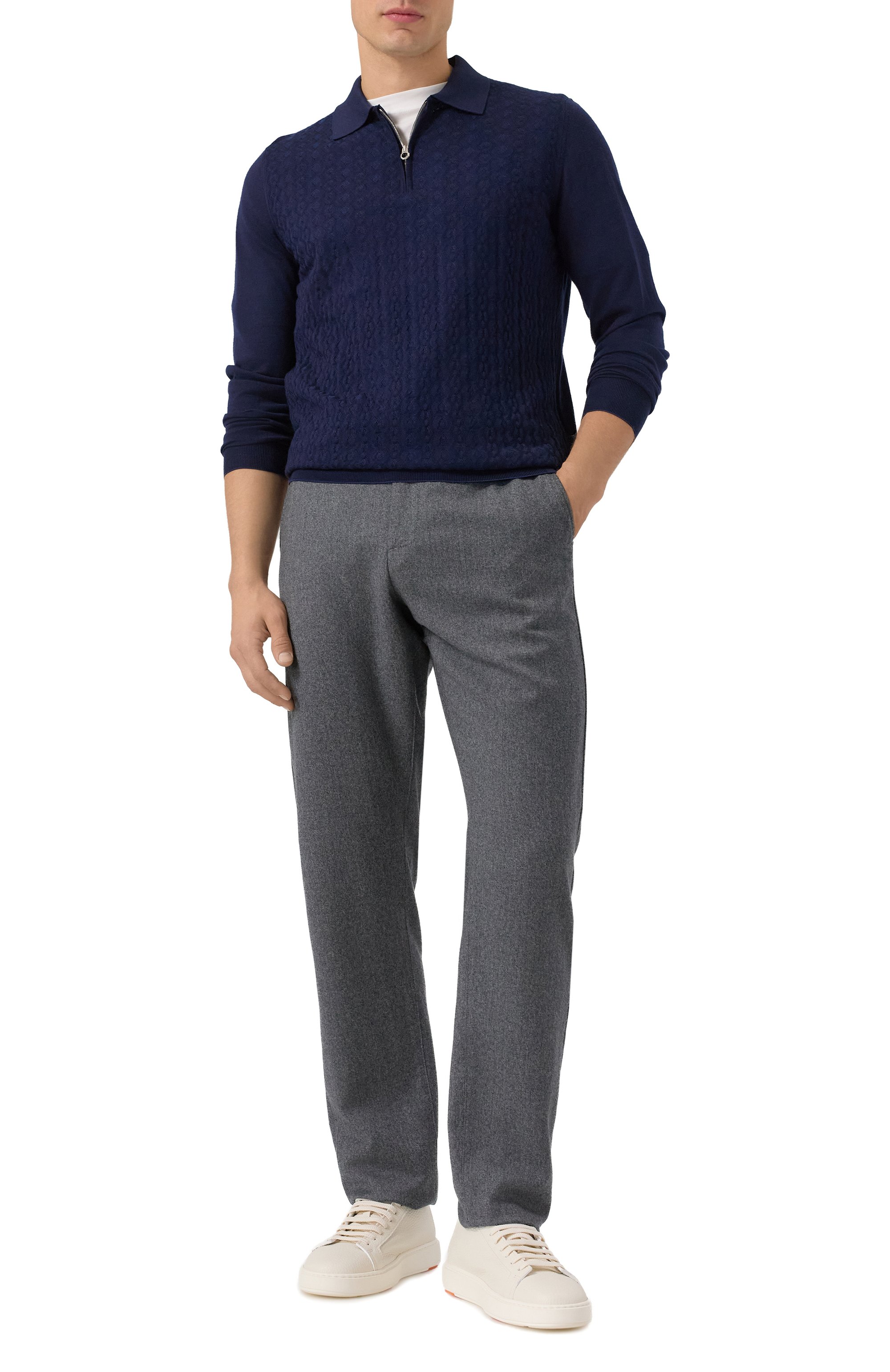 Шерстяные брюки CANALI, арт. V1659G/AR03472, фото 2