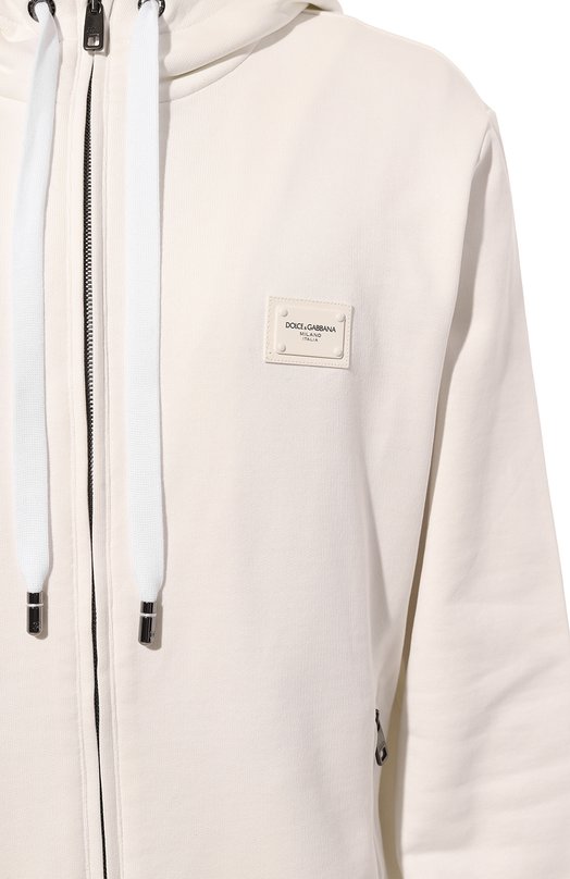 Хлопковая толстовка Dolce & Gabbana G9ABIT/G7M4Y Кремовый  G9ABIT/G7M4Y Фото 5