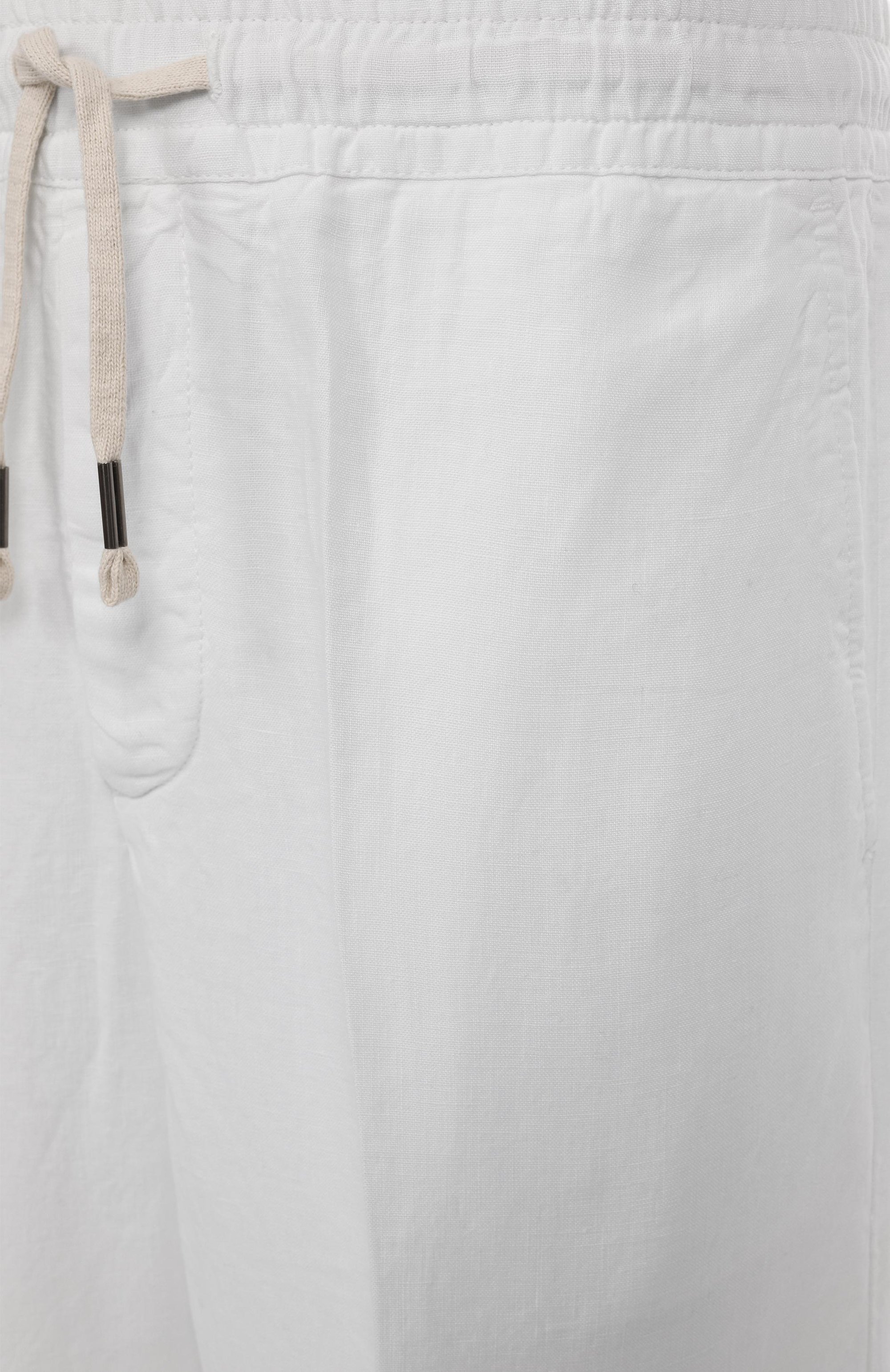 Льняные брюки INLINUM белого цвета по цене 29950 руб., арт. PAJAMA18, фото 6 Льняные брюки INLINUM, арт. PAJAMA18, фото 6