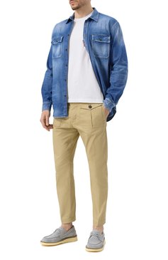 Мужские хлопковые брюки DSQUARED2 бежевого цвета, арт. S74KB0996/S39021 | Фото 2 (Длина (брюки, джинсы): Стандартные; Материал внешний: Хлопок; Случай: Повседневный; Стили: Кэжуэл; Силуэт М (брюки): Чиносы)