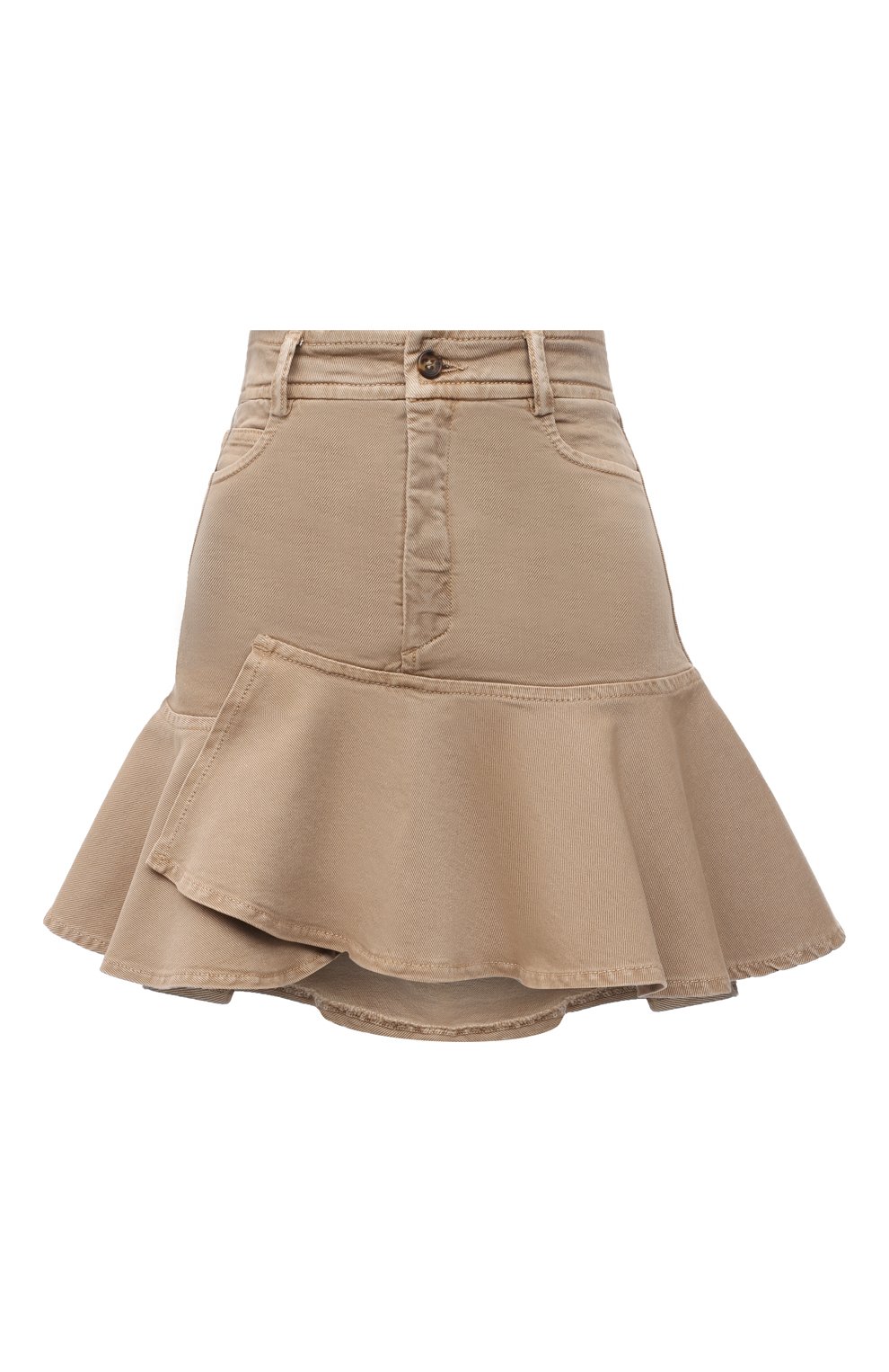 Джинсовая юбка REDVALENTINO бежевого цвета по цене 37100 руб., арт. XR3RAH85/69V, фото 1 Джинсовая юбка REDVALENTINO, арт. XR3RAH85/69V, фото 1