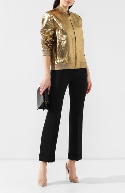 Бомбер из смеси хлопка и льна SAINT LAURENT, арт. 571757/Y645U, фото 2