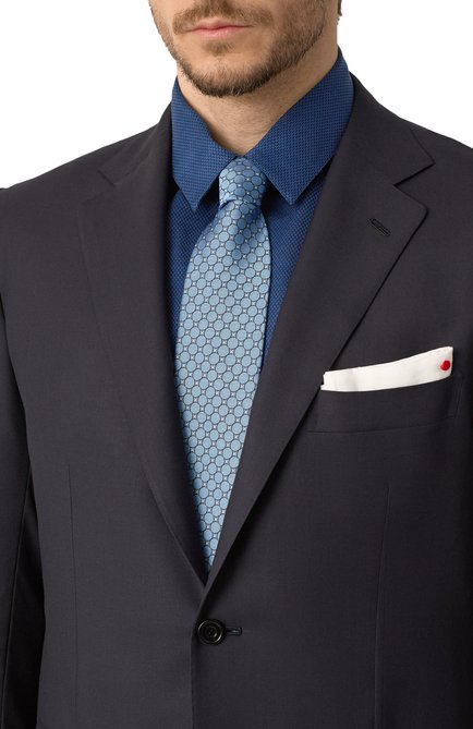 Мужской шелковый галстук ZEGNA голубого цвета, арт. M.1P.91_8/Z9D04TA9 | Фото 2 (Материал: Текстиль, Шелк; Материал сплава: Проставлено; Нос: Не проставлено)