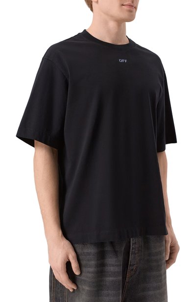 Хлопковая футболка OFF-WHITE, арт. 0MAA120F25JER00D, фото 3