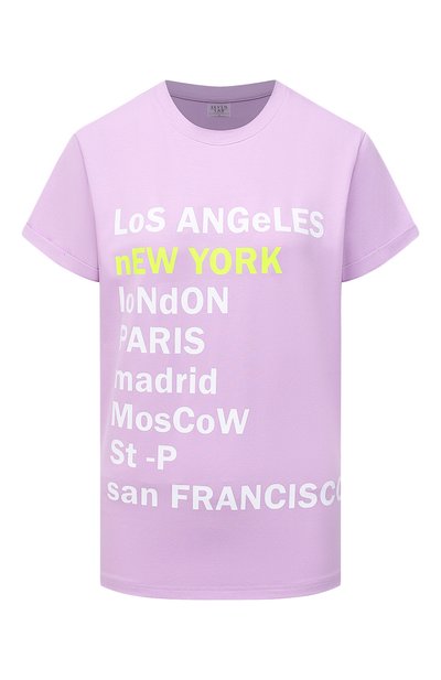 Женская хлопковая футболка SEVEN LAB, арт. T21-nEW YORK lavender