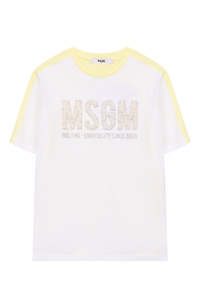 Хлопковая футболка MSGM KIDS, арт. S6MSJGTH033