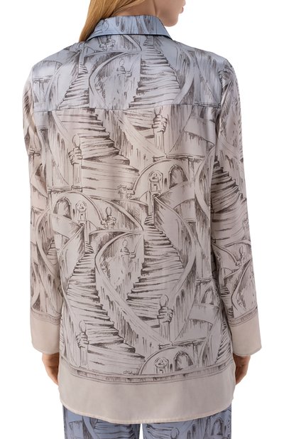 Атласная рубашка KITON, арт. D58460K0585G08, фото 4