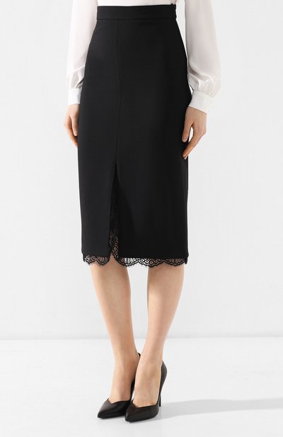 Юбка из смеси шерсти и шелка ALEXANDER MCQUEEN, арт. 558769/QMJ09, фото 3
