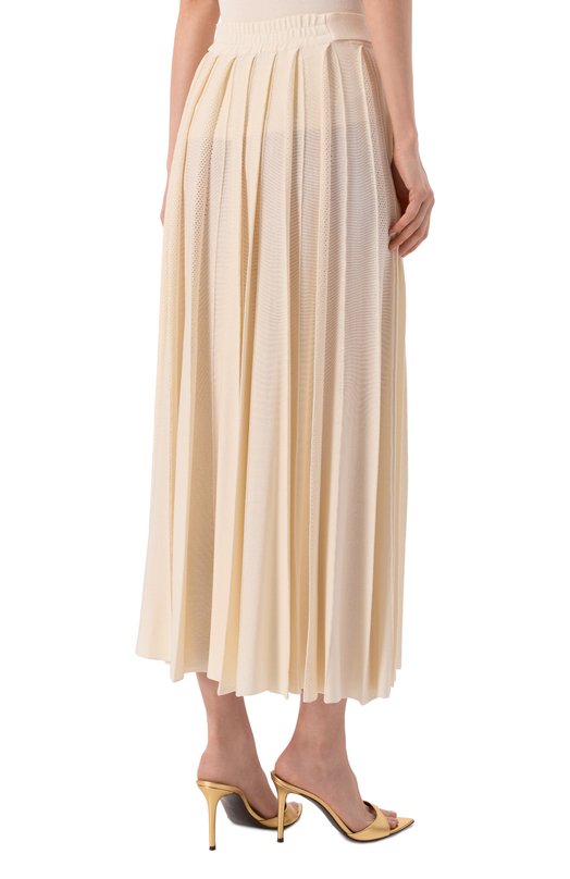 Юбка из шелка и вискозы Freeage S26.SK128.6070.101 Кремовый  S26.SK128.6070.101 Фото 4