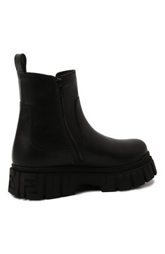 Дет�ские кожаные челси FENDI черного цвета, арт. JMR459/A379/32-39 | Фото 3 (Материал внутренний: Натуральная кожа; Нос: Не проставлено; Кросс-КТ: челси; Материал внешний: Натуральная кожа)